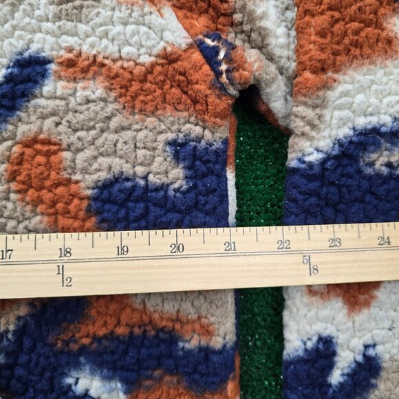 Champion Hoodie Mens Medium Brown Blue Sherpa Camo Fleece Pullover Sweatshirt - Picture 8 of 12